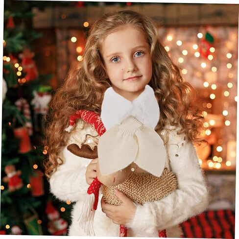 1pc Cartoon Boys and Girls Scarf Warm Cross Tie Neck Warmer for Boy Girl Soft Fluffy Design Winter Accessory for Boys and Girls in Saudi Arabia