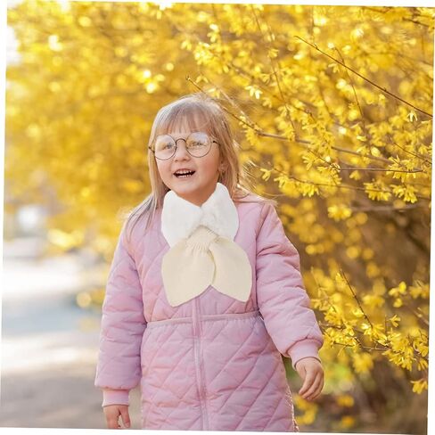 1pc Cartoon Boys and Girls Scarf Warm Cross Tie Neck Warmer for Boy Girl Soft Fluffy Design Winter Accessory for Boys and Girls in Saudi Arabia