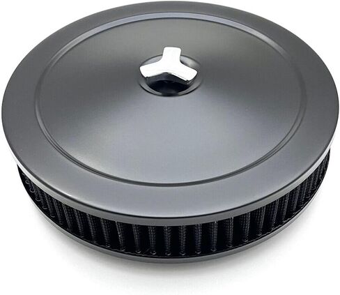 Moksi 10 "" Cleaner Cleaner Set Black Asscle Muscle Car لتناسب أي مكربن 4 برميل مع قطر الرقبة 5-1/8 "(لـ Holley/Edelbrock/Rochester/Carter/Ford) in Saudi Arabia