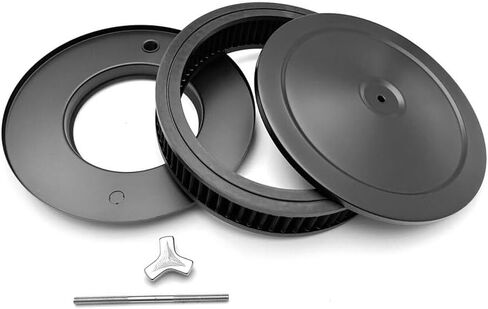 Moksi 10 "" Cleaner Cleaner Set Black Asscle Muscle Car لتناسب أي مكربن 4 برميل مع قطر الرقبة 5-1/8 "(لـ Holley/Edelbrock/Rochester/Carter/Ford) in Saudi Arabia