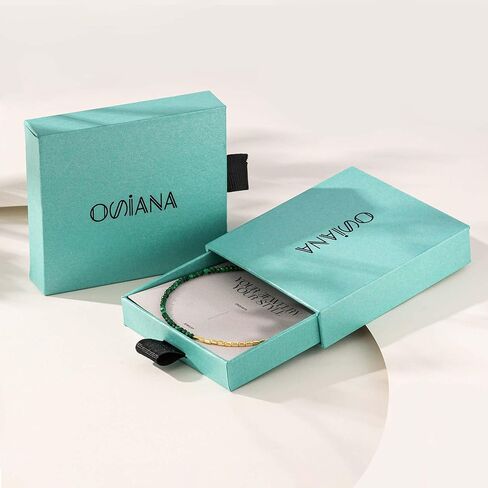 Osiana Gemstone Anklet للنساء ، 14K Gold Plated Half Beads Design Natural Stone Boho Jewely Mindmade Jewelry in Kuwait