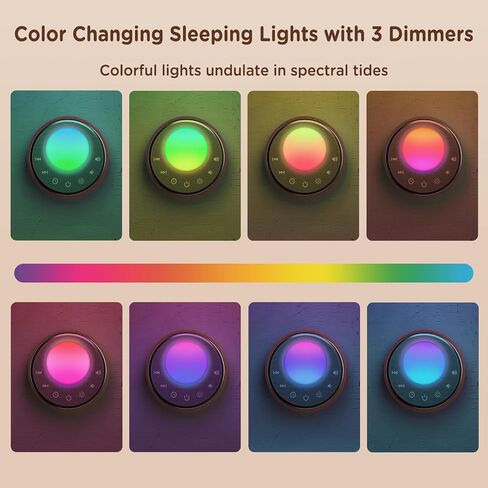 Peakeep Portable Sound Machine with Sleeping Light for Baby Adults, White Noise Rain Nature Fan 27 Sounds, 3 Dimmers Night Light, Travel Battery Machine 30 Volume Loud, 25 Hours Continuous Audio in Saudi Arabia