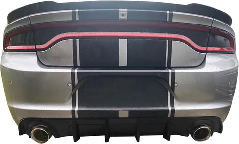 Ikon Motorsports ، نشر الشفاه الخلفية الصدف المتوافق مع 2015-2023 Dodge Charger Base & SXT ، ناشر المصد الخلفي غير اللامع الأسود PP in Kuwait