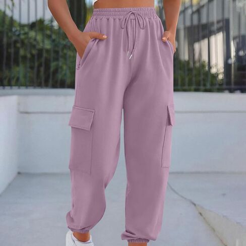 البضائع النسائية Sweatpant عالية الخصر الرباط على نطاق واسع الساق الساق الجري الركض بانت صالة الأزياء in Saudi Arabia