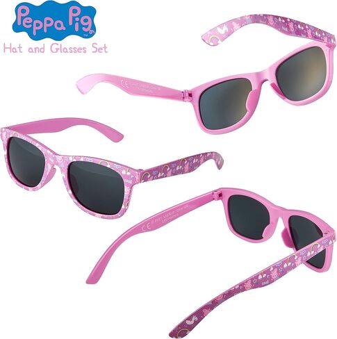 Peppa Pig Girls Summer Hat & Kids Sunglasses, Rainbow Unicorn Pink Baseball Cap & Sunglasses in Saudi Arabia
