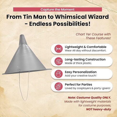 Nicky Bigs Novelties Tin Funnel Hat Halween Assume Assume Comple in Saudi Arabia