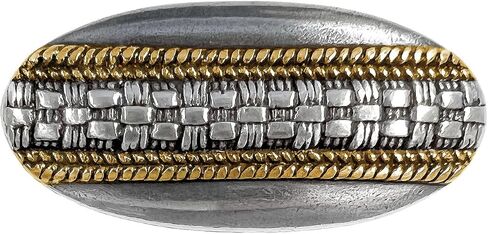 Andrew Silver with Gold Buckle Alligator Black Genuine Leather Belt 1-1/8" Wide in Saudi Arabia