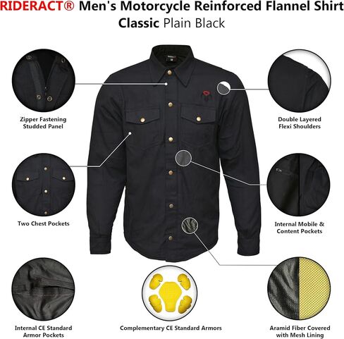 Motorcycle Flannel Shirts Mens Aramid Fiber Reinforced Motorbike Riding Armored Shirt Protective Gear Biker Jacket in Saudi Arabia