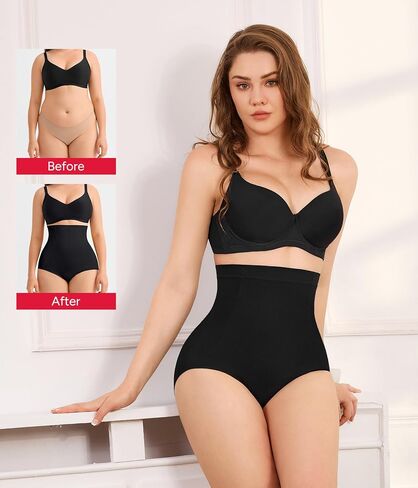 Nebility Tummy Control Shapewear Panties for Women - High Waisted Shaping Brief Butt Lifter Seamless Body Shaper Girdle in Saudi Arabia