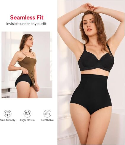 Nebility Tummy Control Shapewear Panties for Women - High Waisted Shaping Brief Butt Lifter Seamless Body Shaper Girdle in Saudi Arabia