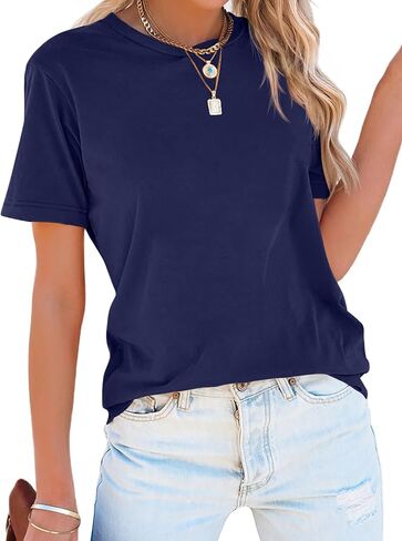 Zeagoo Women's T Shirts Short Sleeve Patriotic Shirts American Flag Tops Crewneck Summer 4th of july outfits USA Shirt in Saudi Arabia
