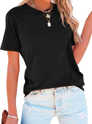 Zeagoo Women's T Shirts Short Sleeve Patriotic Shirts American Flag Tops Crewneck Summer 4th of july outfits USA Shirt in Saudi Arabia