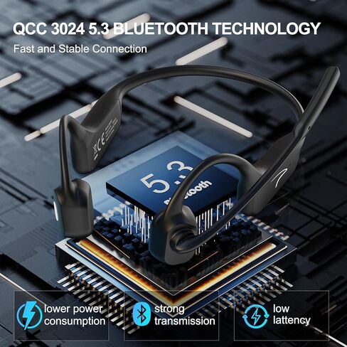 سماعة رأس MAIRDI Bone Conduction مع ميكروفون بوم، مع دونجل USB، سماعة رأس بلوتوث مفتوحة الأذن مع ميكروفون AI لإلغاء الضوضاء، سماعة رأس لاسلكية للعمل المكتبي والقيادة الرياضية والجري وركوب الدراجات in Kuwait