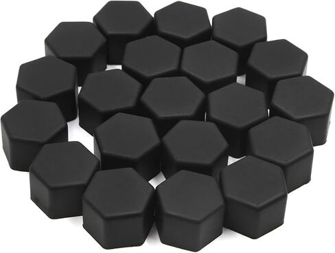 UXCELL 20PCS 19MM Rubber Car Wheel Tyre Tyre Nut Screw Cover Cover Caps Hub Protector Black in Saudi Arabia