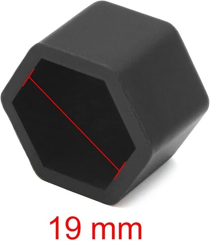 UXCELL 20PCS 19MM Rubber Car Wheel Tyre Tyre Nut Screw Cover Cover Caps Hub Protector Black in Saudi Arabia
