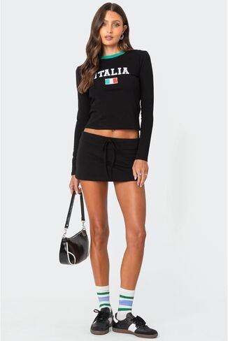 Skorts مصغرة للنساء - شباط مثيرة منتصف الخصر تقسيم y2k bodycon القلم رصاص تنورة مصغرة مع السراويل القصيرة in Kuwait