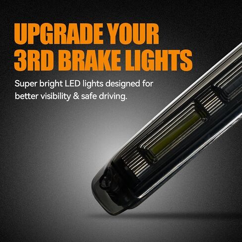 Third 3rd Brake Light for 07-13 Chevy Silverado/GMC Sierra 1500 2500HD 3500HD, X Style LED High Mount Stop Light Sequential Rear Center Roof Tail Lamp in Saudi Arabia