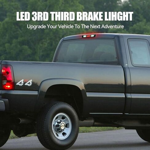 Third 3rd Brake Light for 07-13 Chevy Silverado/GMC Sierra 1500 2500HD 3500HD, X Style LED High Mount Stop Light Sequential Rear Center Roof Tail Lamp in Saudi Arabia