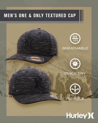 Hurley Men's Caps - One & Only Flexfit Baseball Cap - Fitted Hats for Men (S-XL), Size Large-X-Large, Navy in Saudi Arabia