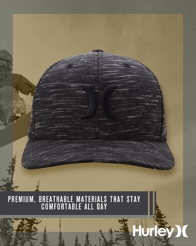 Hurley Men's Caps - One & Only Flexfit Baseball Cap - Fitted Hats for Men (S-XL), Size Large-X-Large, Navy in Saudi Arabia