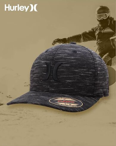 Hurley Men's Caps - One & Only Flexfit Baseball Cap - Fitted Hats for Men (S-XL), Size Large-X-Large, Navy in Saudi Arabia