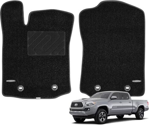 حصيرة أرضية من Wennebird Superior Carpet Front Floor Floor Fore 2016-2023 Toyota Tacoma ، سجاد سمك 0.6 بوصة ، جميع بطانات الأرضية المضادة للماء-2 مساءً in Kuwait