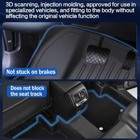 الحصير الأرضية لعام 2013-2018 Toyota RAV4 ، كل الأحوال الجوية TPE Rubber Car Floor Mats مقاومة للماء المضاد للانزلاق الأول والثاني الأسود (2013-2018 RAV4) in Kuwait