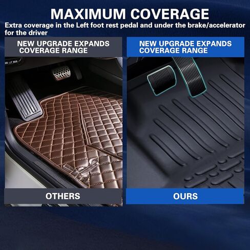 الحصير الأرضية لعام 2013-2018 Toyota RAV4 ، كل الأحوال الجوية TPE Rubber Car Floor Mats مقاومة للماء المضاد للانزلاق الأول والثاني الأسود (2013-2018 RAV4) in Kuwait