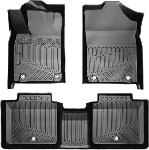 الحصير الأرضية لعام 2013-2018 Toyota RAV4 ، كل الأحوال الجوية TPE Rubber Car Floor Mats مقاومة للماء المضاد للانزلاق الأول والثاني الأسود (2013-2018 RAV4) in Kuwait