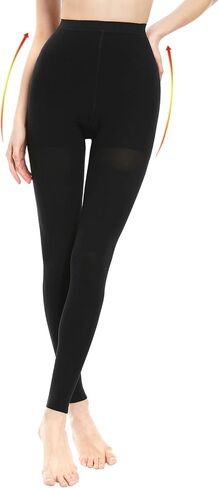 15-20 mmHg Footless Compression Pantyhose for Women & Men, Graduated Compression Tights for Varicose Veins Edema Leg Swelling, High Waisted Support Leggings in Saudi Arabia