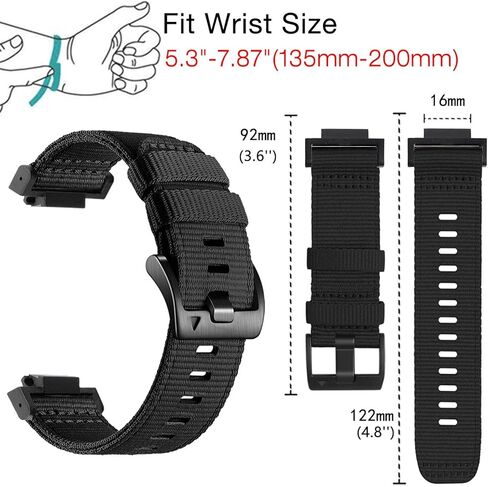 Abanen Rugged Nylon Watch Band لـ Casio Gshock DW-5600/8900 ، حزام معصم رياضي قابل للتعديل لـ GA-100/GW-B5600/GB-5600/GW-6900 in Kuwait