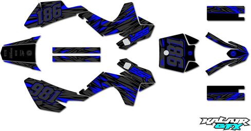 Graphics Kit for SSR SR70, SR110, SR125 (2021) Twitch Series Red 09 Mil - Dirt bike Custom Racing Graphics Decals Stickers Kit, no-plastics in Saudi Arabia