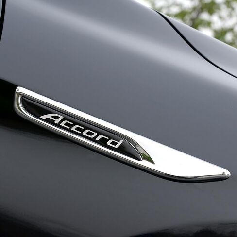 for Honda Accord 9th 2013-2017 2Pcs ABS Chromed Air Vent Hood Intake Fender Trim Side Wing Fender Emblem Badge Decoration Cover Trim for Honda Accord 9th 2013 2014 2015 2016 2017 in Saudi Arabia