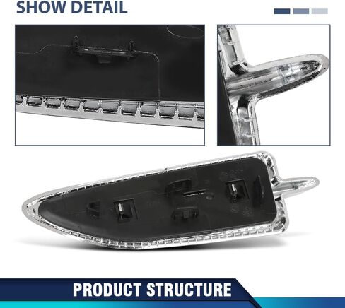 PIT66 Fender Chrome Emblem Moulding Right Passenger Side Compatible with Ford Escape 2013-2015 FO1267100, CJ5Z16228AB in Saudi Arabia