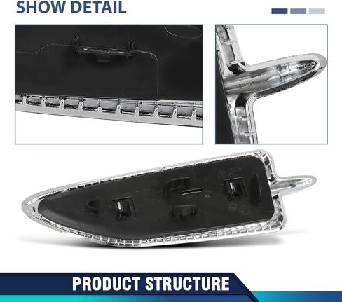 PIT66 Fender Chrome Emblem Moulding Right Passenger Side Compatible with Ford Escape 2013-2015 FO1267100, CJ5Z16228AB in Saudi Arabia