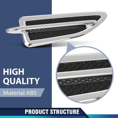 PIT66 Fender Chrome Emblem Moulding Right Passenger Side Compatible with Ford Escape 2013-2015 FO1267100, CJ5Z16228AB in Saudi Arabia