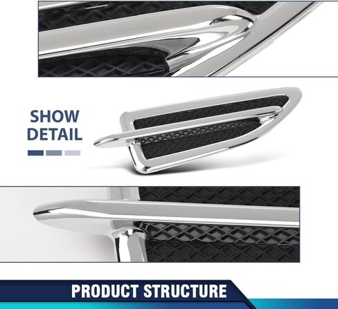 PIT66 Fender Chrome Emblem Moulding Right Passenger Side Compatible with Ford Escape 2013-2015 FO1267100, CJ5Z16228AB in Saudi Arabia