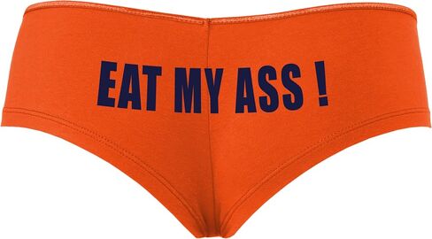Knaughty Knickers يأكل مؤخرتي - rem Job Orange Boyshort سراويل مع تصميم الكبار in Kuwait
