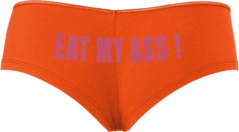 Knaughty Knickers يأكل مؤخرتي - rem Job Orange Boyshort سراويل مع تصميم الكبار in Kuwait