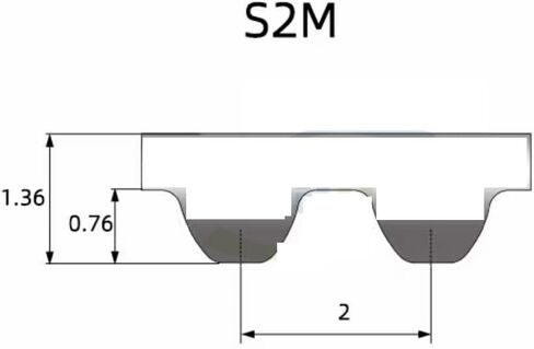 Qinlu-3D Printer Belt S2M Rubber Timing Belt Length 502 504 506 508 514 516 518 520 530 534 536 540mm Width 4/6/9/10/15mm Synchronous Toothed Belt， 3D Printer Accessories(S2M-504mm-252Teeth,6mm) in Saudi Arabia