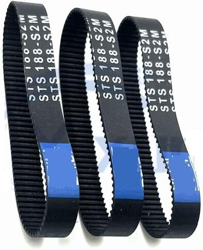 Qinlu-3D Printer Belt S2M Timing Belt Length 302 304 306 308 310 312 314 316 320 322 324 326mm Width 4/6/9/10/15mm Pitch 2mm Tooth Belt S2M Drive Belt， 3D Printer Accessories(322mm-S2M-(161Teeth),4mm) in Saudi Arabia