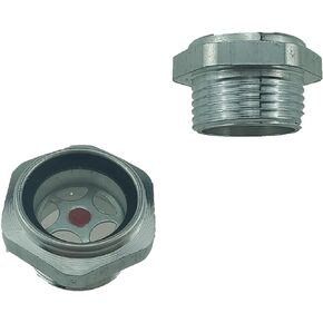 SDTC Tech 3/4" NPT Air Compressor Oil Sight Glass, Male Thread Aluminum Alloy Oil Liquid Level Gauge Air Compressor Parts for Air Compressor Gearbox Tank (2PCS)