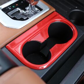 Car Front Seat Central Armrest Cup Holder for Tundra, Cup Holder Cover Frame Trim Interior Accessories for Toyota Tundra 2014-2021, ABS Car Accessories, 1 Pcs (Matte Black)