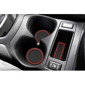 Auovo Anti Dust Mats for Rogue Accessories 2020 2019 2018 2017.5 2017 2016 2015 2014 Custom Fit Door Compartment Liners Car Cup Holder Insert Center Console Interior(19pcs/Set) (Red)