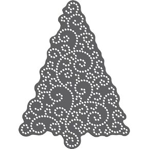 Christmas Tree Swirls Magnetic Rhinestone Template