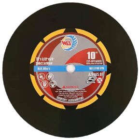 WA 10PACK - 10"x3/32"x5/8" Thin Cut-Off Wheels for General Purpose Metal and Stainless Steel Chop Saw Cut-Off Discs, 250x2.5x16mm, MAX 6,100 RPM