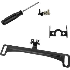 1 PC Car Rearview Camera License Plate Bracket with Installation Tool, 7.6In x 1.3In Stable Metal Vehicle Reverse Camera Mount Accessories, Universal Rear View Camera Aid Mount (Black)