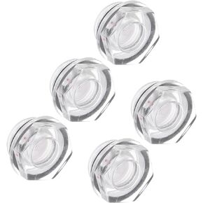 Air Compressor Oil Sight Glass, | M20x1.5mm Male Thread | Hex Head Oil Liquid Level Indicator Glass Window - (Applications: for Gearbox Fittings), 5-Pieces