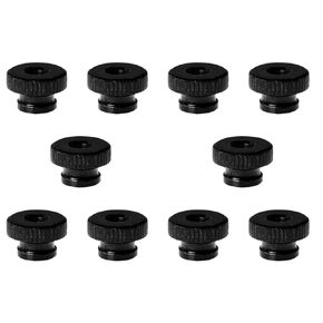 DZS ELEC 10pcs Knurled Thumb Nuts M4 Black Round Knobs Hand Nuts