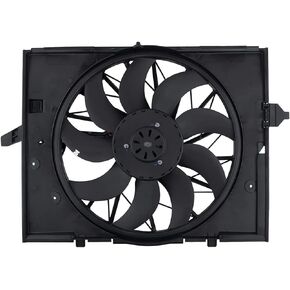 Engine Radiator Cooling Fan Assembly Fit for BMW Models E60 E61 E63 E64 E65 E66-525i 2006-2007, 525xi 2006-2007, 528i 2008-2010, 528xi 530i 530xi 545i 750i 750Li 645Ci Replace# 17427543282 in Saudi Arabia